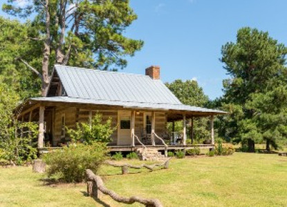 Green Frog Farm Bed & Breakfast is an antique B&B log cabins restored with modern comforts.